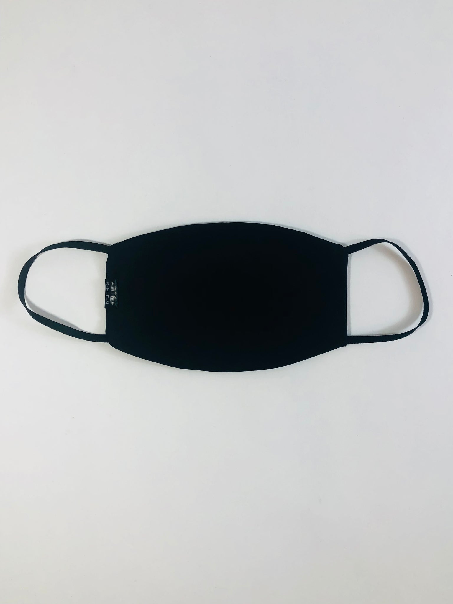 Black Leather UFO Plaid Face Mask