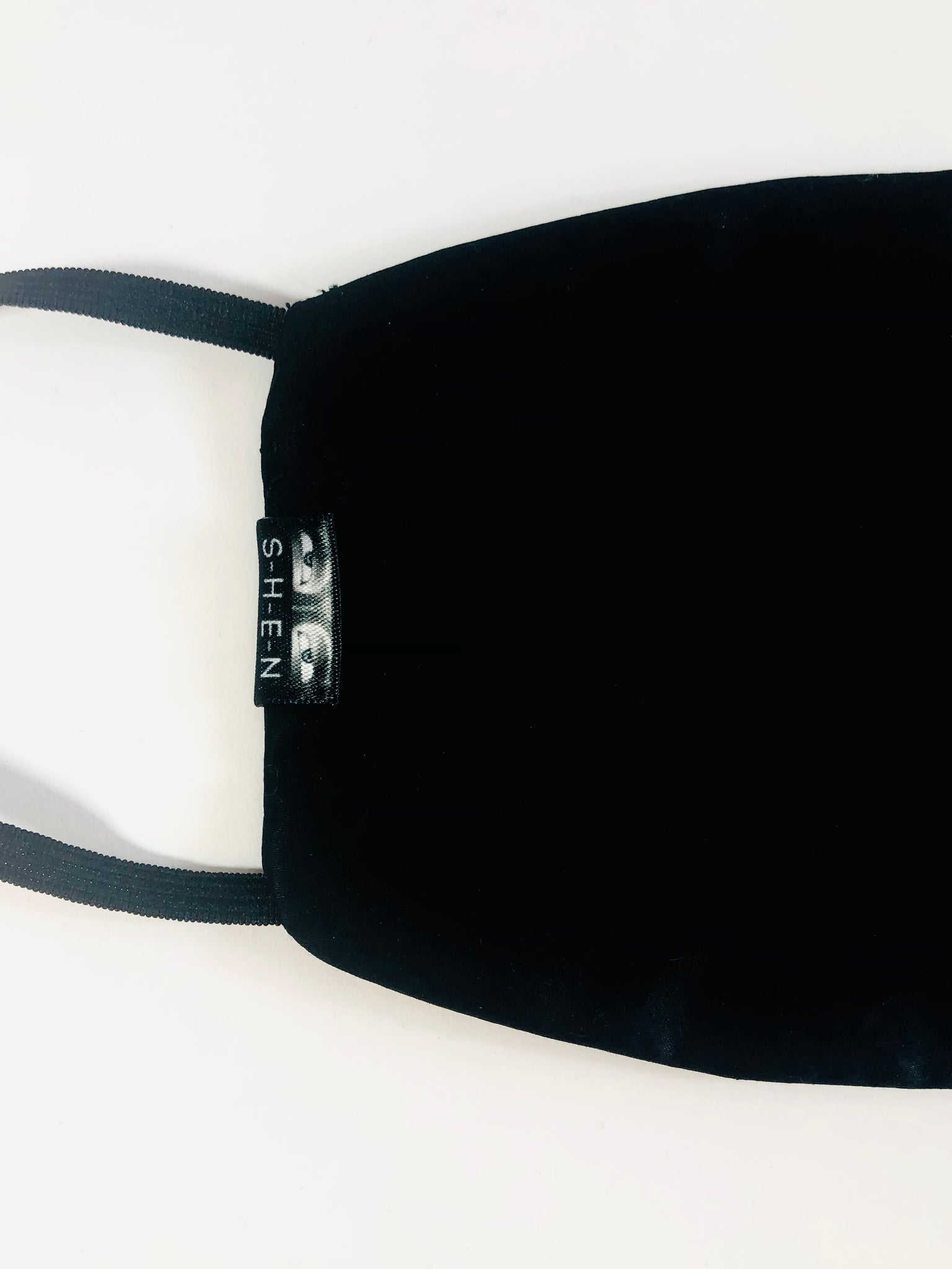 Black Leather UFO Plaid Face Mask