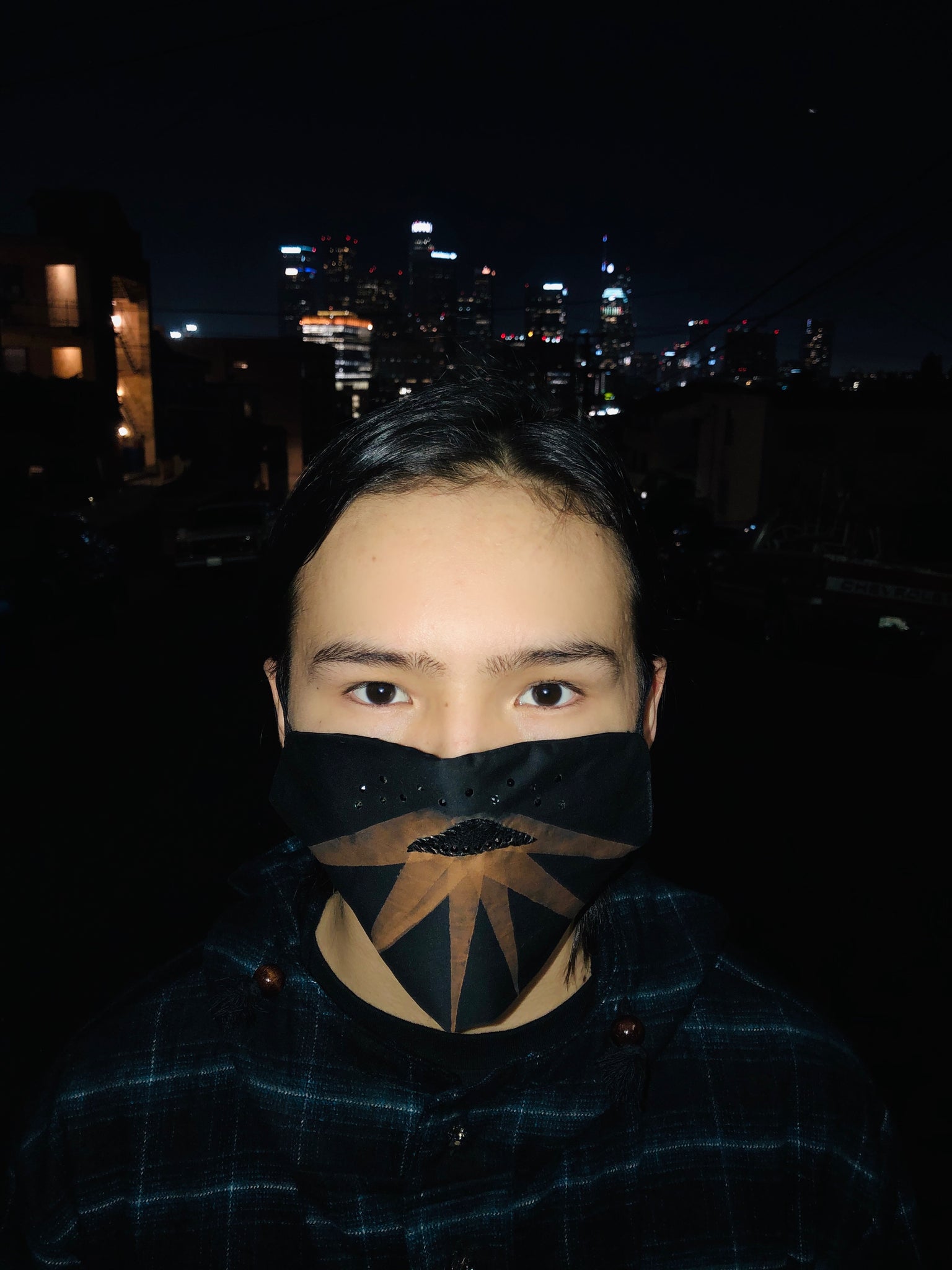 Battle of LA Upcycled Leather Patch Face Mask